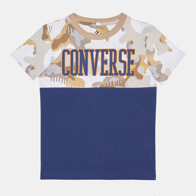 Converse Kids' Blocked Camo T-Shirt Blue Converse Kids' Blocked Camo T-Shirt Blue