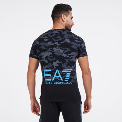 EA7 Emporio Armani Men's Training Graphic Series Camo Print T-Shirt Black