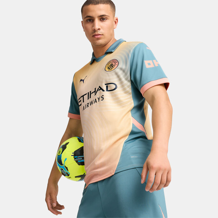 PUMA Men's Manchester City 24/25 Replica Fourth Football Jersey Blue PUMA Men's Manchester City 24/25 Replica Fourth Football Jersey Blue image number 3