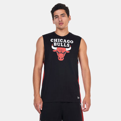 New Era Men's NBA Chicago Bulls Colourblock Sleeveless T-Shirt Black
