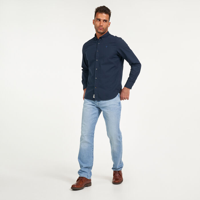 Timberland Men's Ela River Elevated Oxford Shirt Blue image number 2