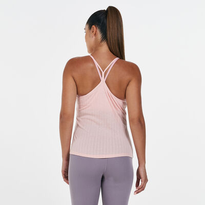 Nike Women's Yoga Pointelle Tank Top Orange