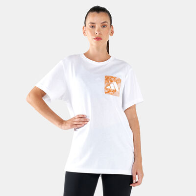 adidas Women's Lace Graphic T-Shirt White