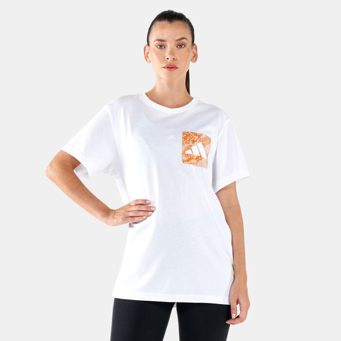adidas Women's Lace Graphic T-Shirt White adidas Women's Lace Graphic T-Shirt White image number 0