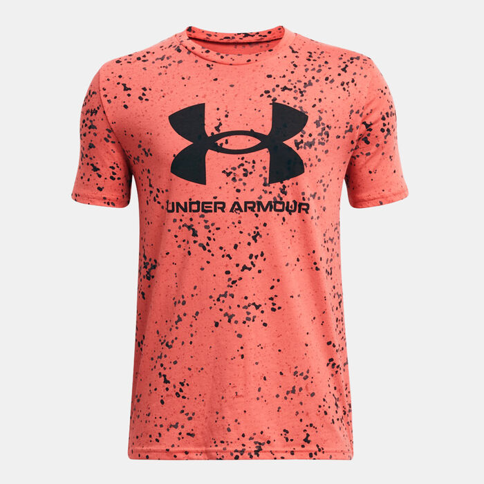 Under Armour Kids' Sportstyle Logo Printed T-Shirt Red Under Armour Kids' Sportstyle Logo Printed T-Shirt Red image number 0