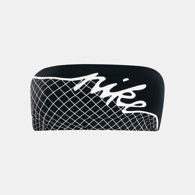 Nike Swim Women's Grid Bandeau Bikini Top Black