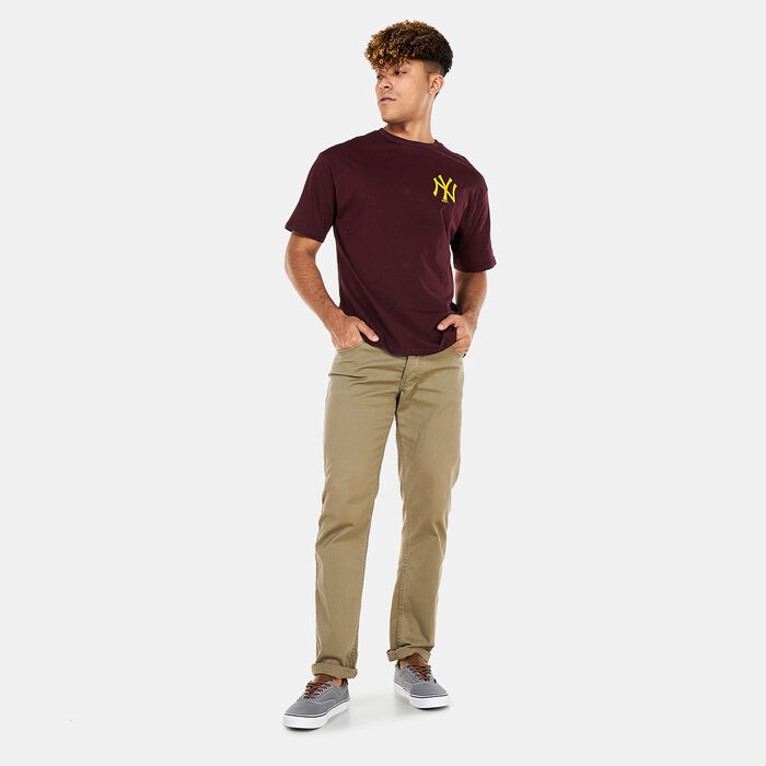 New Era Men's League Essentials New York Yankees Oversized T-Shirt Purple New Era Men's League Essentials New York Yankees Oversized T-Shirt Purple image number 2