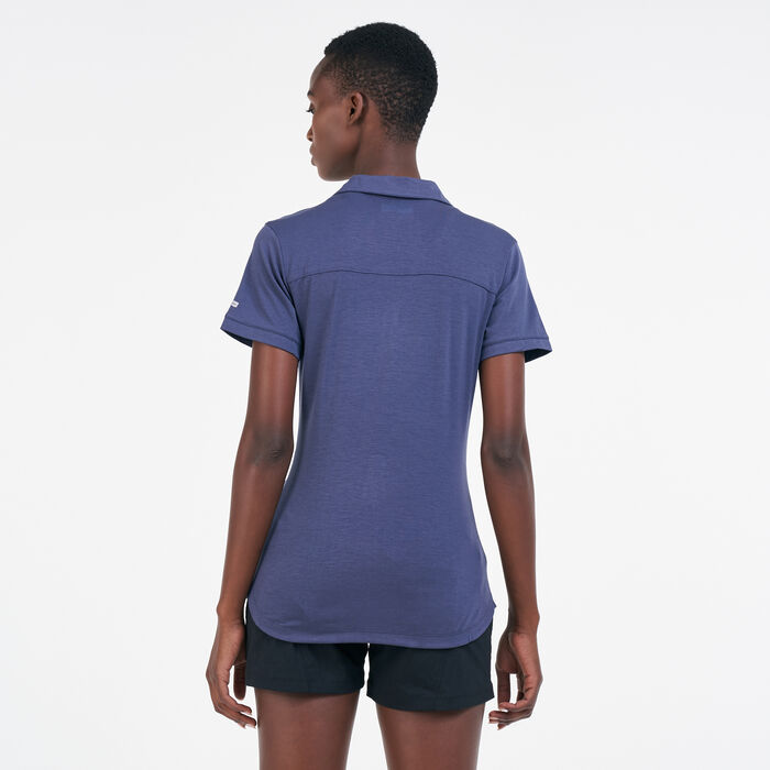 Columbia Women's Essential Elements™ Polo T-Shirt Blue Columbia Women's Essential Elements™ Polo T-Shirt Blue image number 1