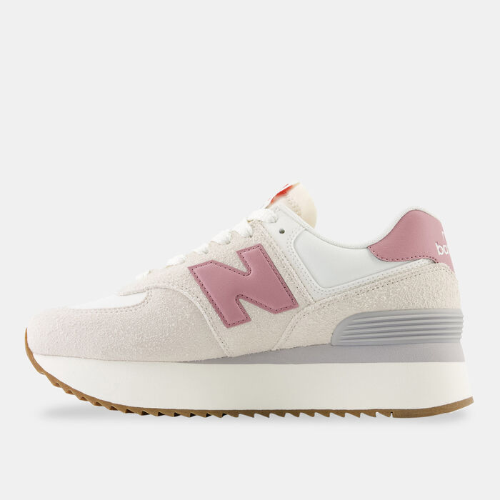 New Balance Women's 574+ Shoes Beige image number 5