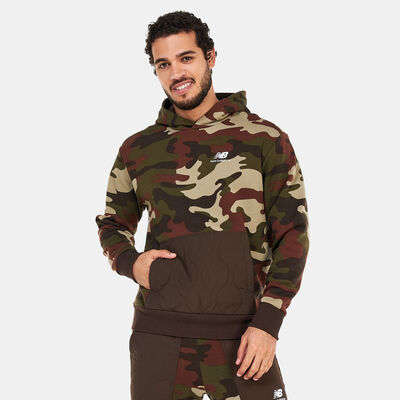 New Balance Men's Athletics Camo Fleece Hoodie Brown