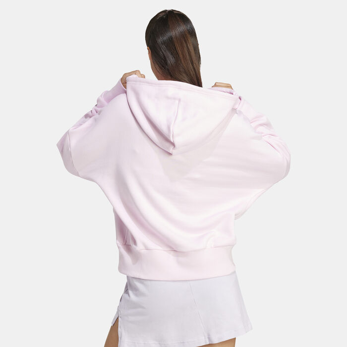 adidas Women's Lounge Logo Hoodie Pink adidas Women's Lounge Logo Hoodie Pink image number 1
