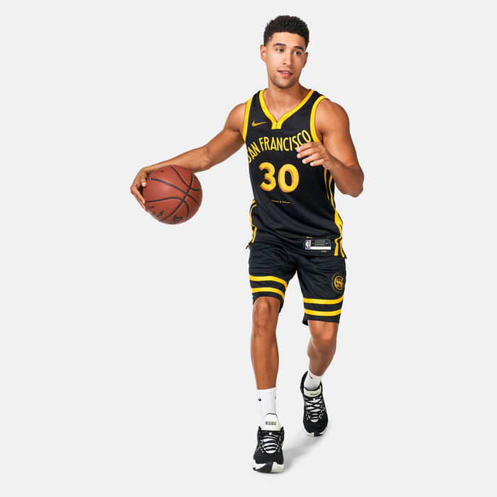 Nike Men's NBA Golden State Warriors Stephen Curry City Edition Dri-FIT Swingman Basketball Jersey - 2023/24 Black image number 2