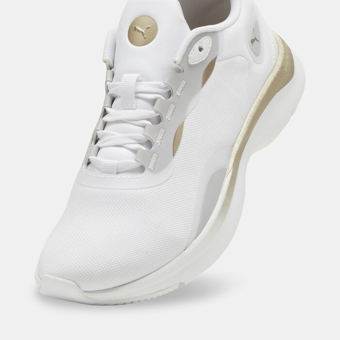 PUMA Women's Softride Orla Metallic Dream Shoes White image number 4