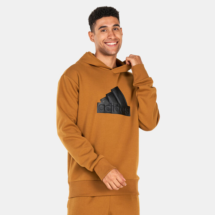 adidas Men’s Future Icons Badge Of Sport Hoodie Brown adidas Men’s Future Icons Badge Of Sport Hoodie Brown image number 0