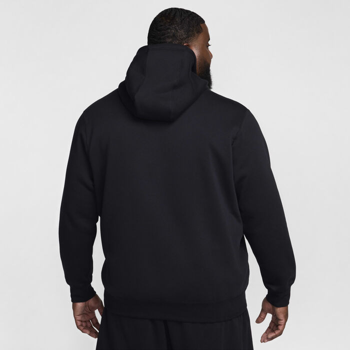 Nike Men's Club Fleece Pullover Hoodie Black Nike Men's Club Fleece Pullover Hoodie Black image number 7