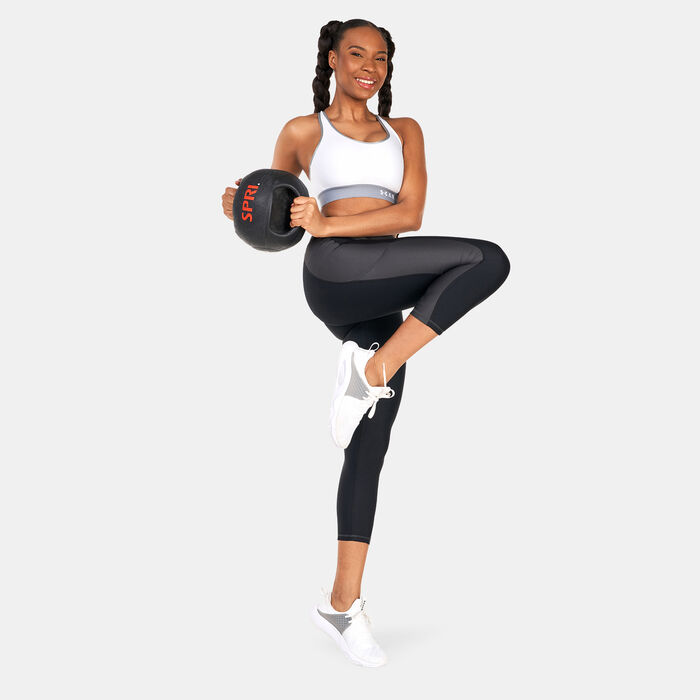Under Armour Women's HeatGear® Armour Blocked Ankle Leggings Black Under Armour Women's HeatGear® Armour Blocked Ankle Leggings Black image number 2