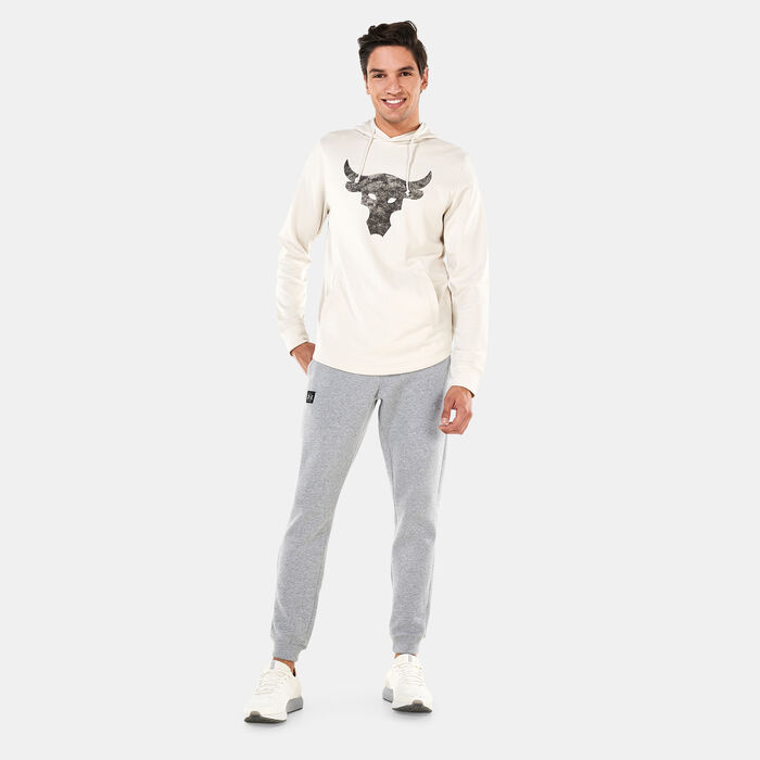 Under Armour Men's Project Rock Terry Hoodie White image number 2