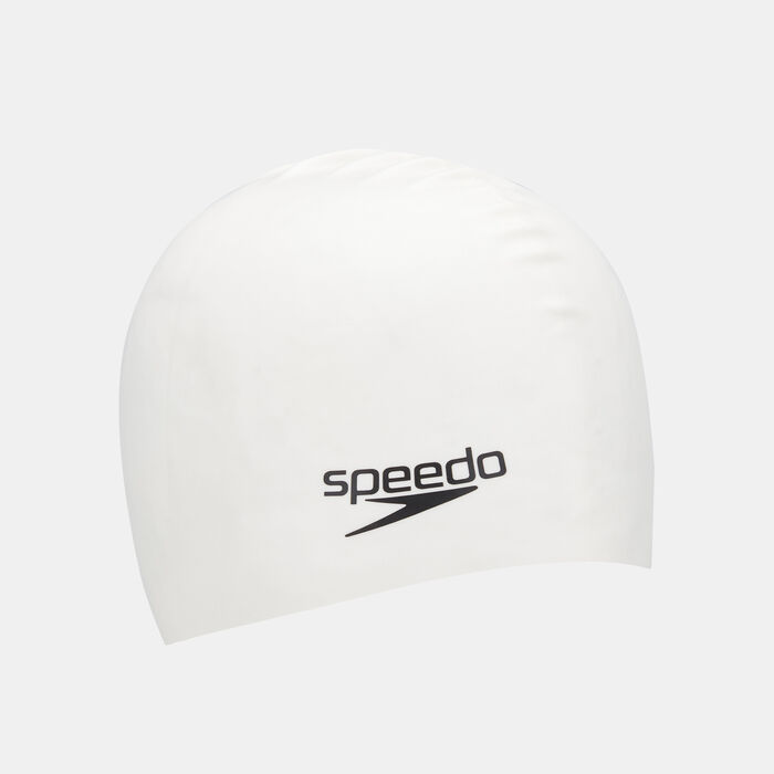 Speedo Plain Flat Swimming Cap White image number 0