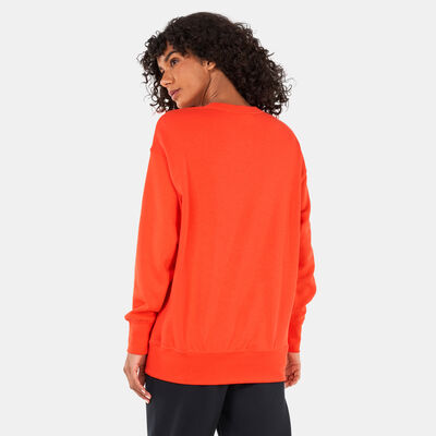 Nike Women's Sportswear Fleece Crew Sweatshirt Orange