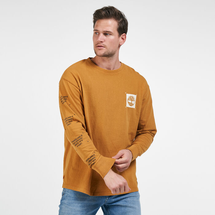 Timberland Men's Hi-Vis Garment-Dyed T-Shirt yellow Timberland Men's Hi-Vis Garment-Dyed T-Shirt yellow image number 0