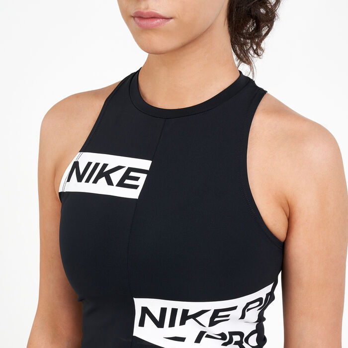 Nike Women's Pro PP3 Trompe Crop Tank Top Nike Women's Pro PP3 Trompe Crop Tank Top image number 3