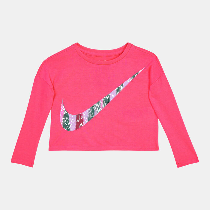 Nike Kids' Icon Clash Long Sleeve T-Shirt Pink Nike Kids' Icon Clash Long Sleeve T-Shirt Pink image number 0