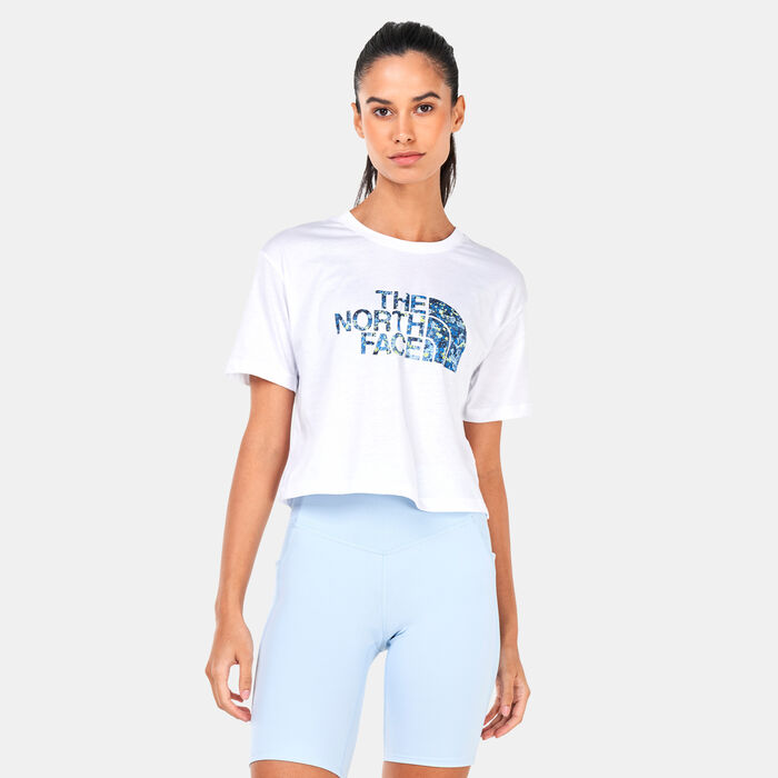 The North Face Women's Easy Crop Top White The North Face Women's Easy Crop Top White image number 0