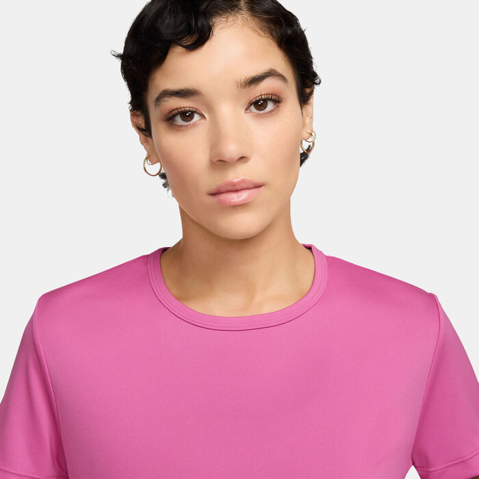 Nike Women's Tempo Swoosh Dri-FIT Running Top Pink image number 2