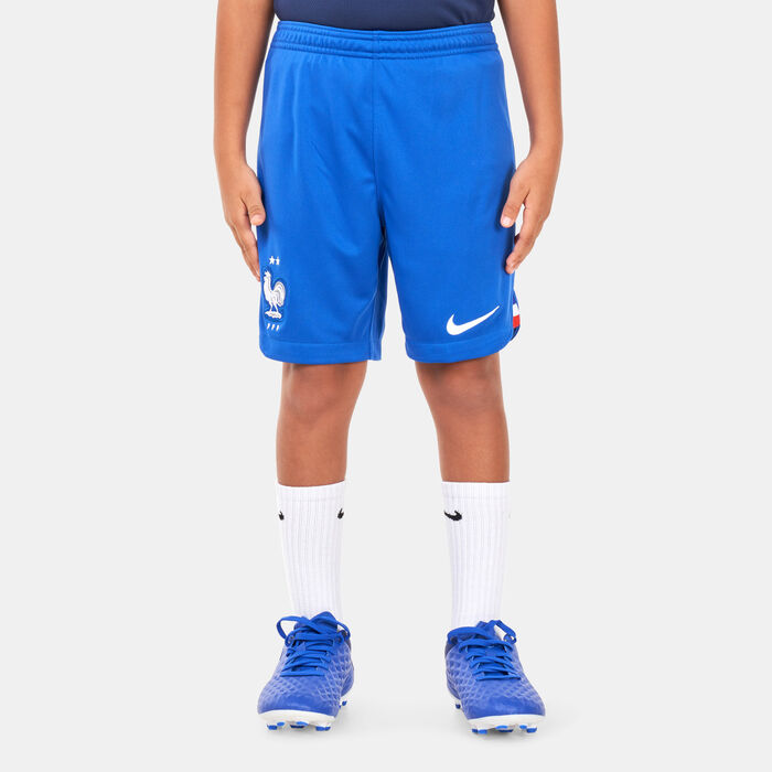 Nike Kids' France Dri-FIT Stadium Away Shorts - 2022 Blue Nike Kids' France Dri-FIT Stadium Away Shorts - 2022 Blue image number 0