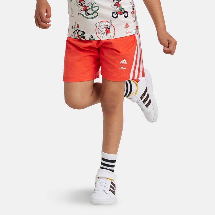 adidas Kids' Disney Mickey Mouse T-Shirt and Shorts Set (Younger Kids) White image number 3