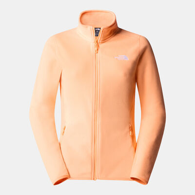 The North Face Women's 100 Glacier Fleece Hiking Jacket Orange