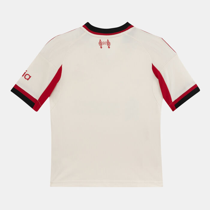 adidas Kids' Liverpool 25/26 Away Replica Football Jersey White image number 1