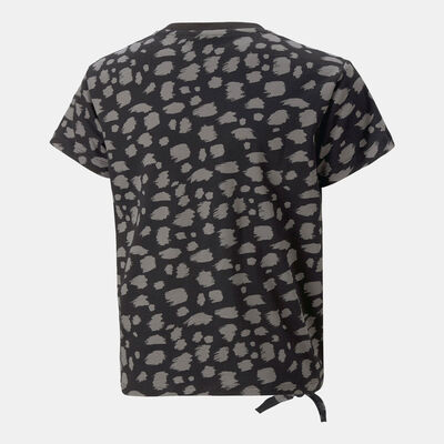 PUMA Kids' Essentials+ ANIMAL Printed Knotted T-Shirt (Older Kids) Black