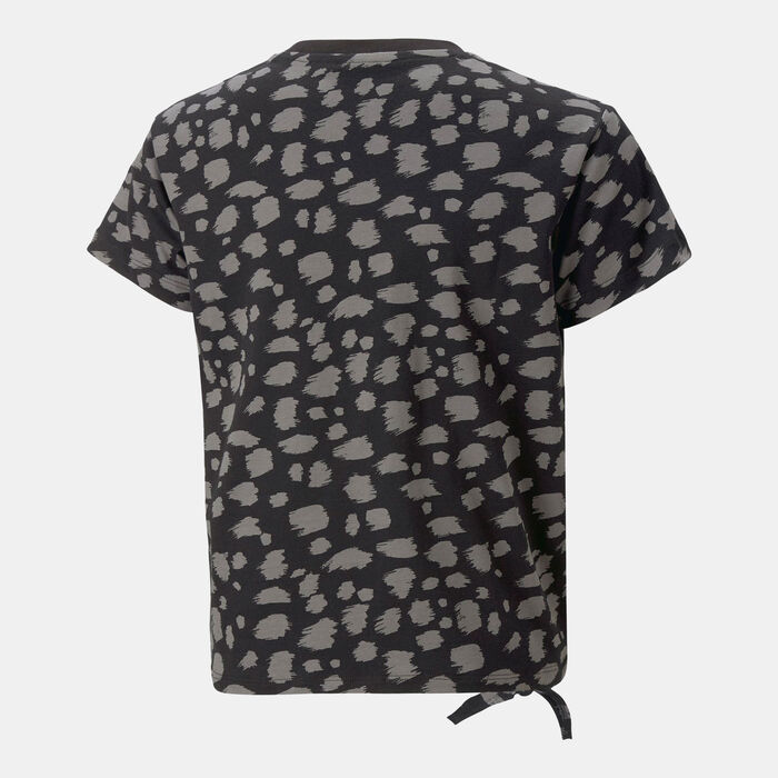 PUMA Kids' Essentials+ ANIMAL Printed Knotted T-Shirt (Older Kids) Black image number 1