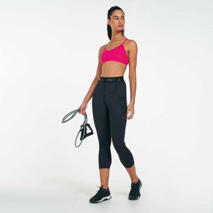adidas Women's Techfit 3/4 Camo Leggings Black adidas Women's Techfit 3/4 Camo Leggings Black image number 2