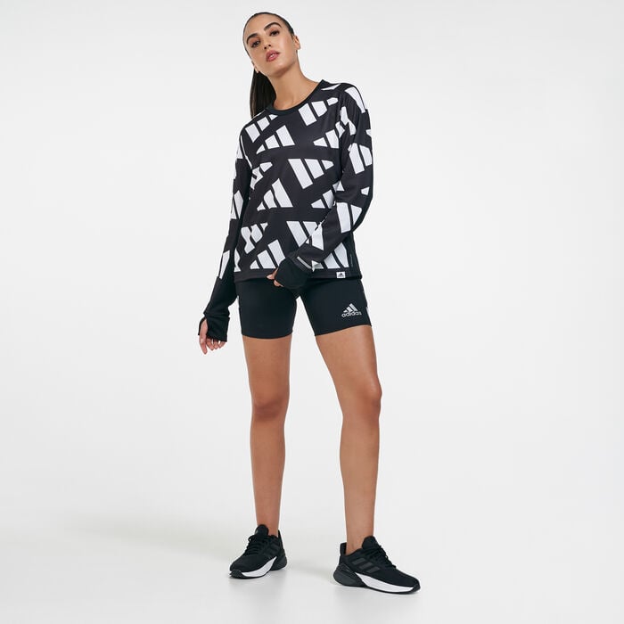 adidas Women's Own The Run Celebration Sweatshirt Black adidas Women's Own The Run Celebration Sweatshirt Black image number 2