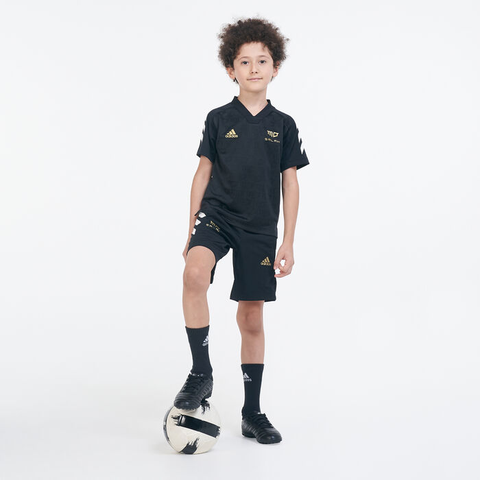 adidas Kids' Salah Football-Inspired Shorts Black adidas Kids' Salah Football-Inspired Shorts Black image number 2