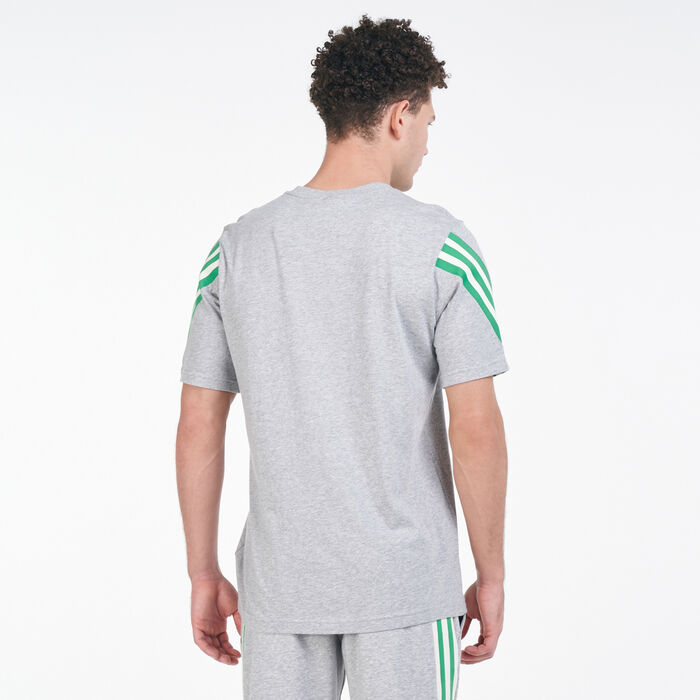 adidas Men's 3-Stripes Tape T-Shirt Grey adidas Men's 3-Stripes Tape T-Shirt Grey image number 1