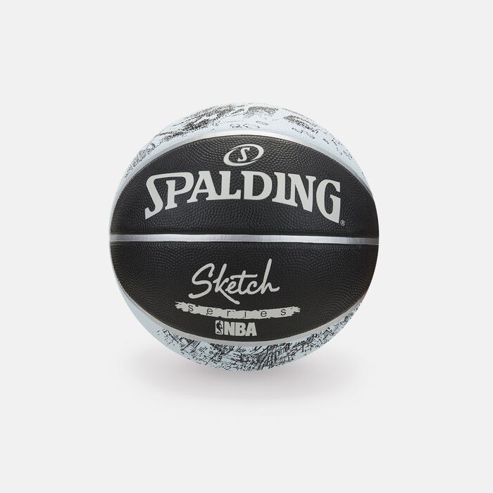 Spalding Sketch Series Rubber Basketball Multi image number 0
