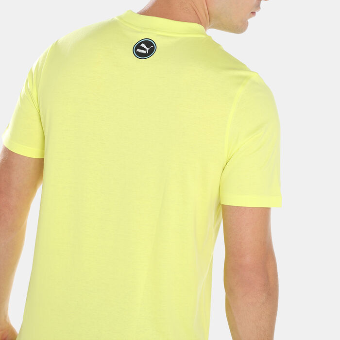 PUMA Men's SWxP Graphic T-Shirt yellow PUMA Men's SWxP Graphic T-Shirt yellow image number 4