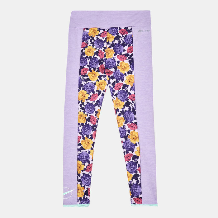 Nike Kids' Dri-FIT Leggings (Younger Kids) Purple Nike Kids' Dri-FIT Leggings (Younger Kids) Purple image number 1