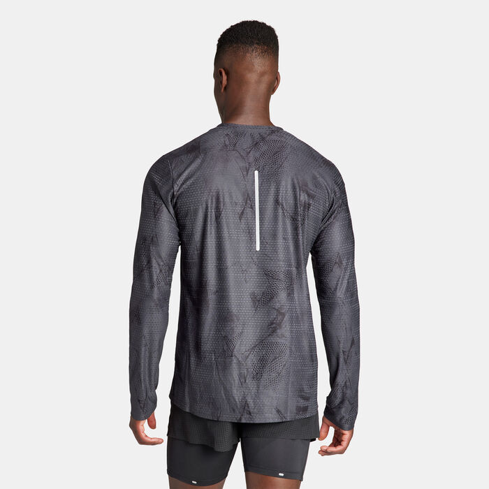 adidas Men's Ultimateadidas All Over Print Running T-Shirt Black adidas Men's Ultimateadidas All Over Print Running T-Shirt Black image number 1