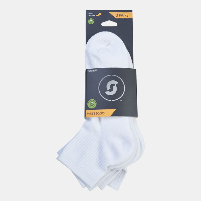 Sun and Sand Sports Men's Cotton Crew Socks White Sun and Sand Sports Men's Cotton Crew Socks White image number 0