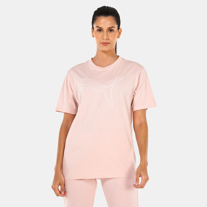 PUMA Women's HER T-Shirt Pink PUMA Women's HER T-Shirt Pink image number 0