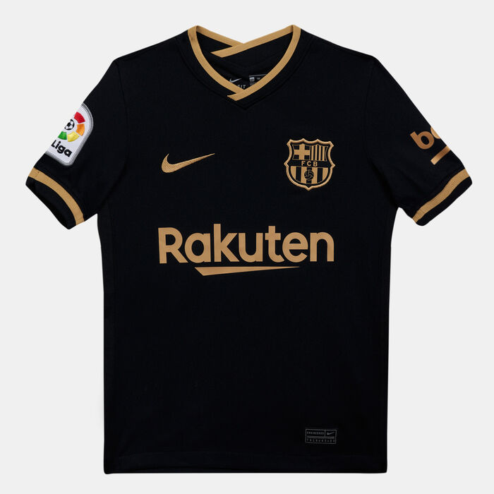 Nike Kids' F.C. Barcelona Stadium Away Jersey - 2020/21 (Older Kids) Black Nike Kids' F.C. Barcelona Stadium Away Jersey - 2020/21 (Older Kids) Black image number 0