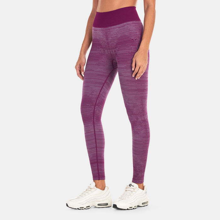 SQUATWOLF Women's Infinity Stripe Seamless Leggings Purple SQUATWOLF Women's Infinity Stripe Seamless Leggings Purple image number 0