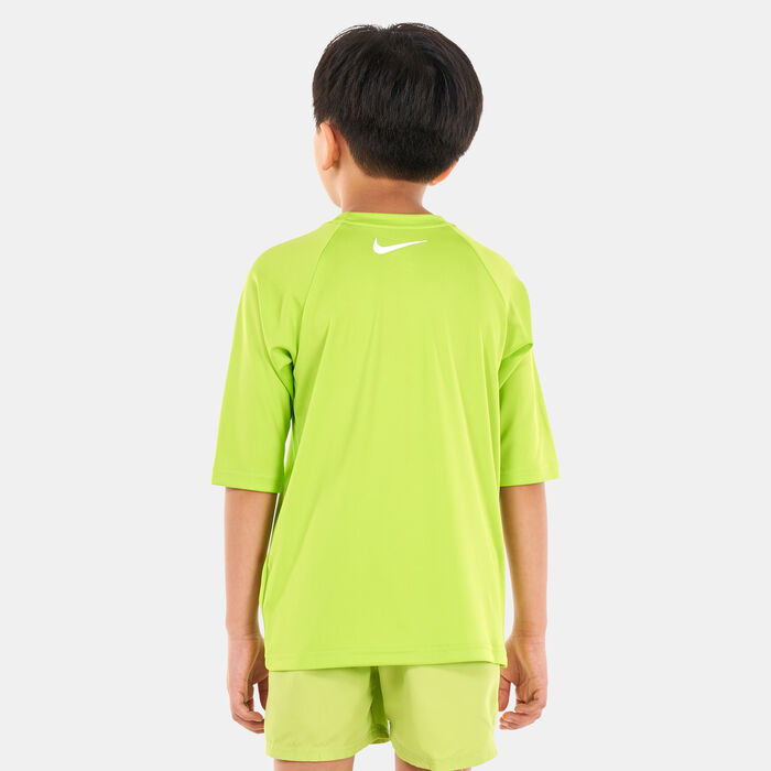 Nike Swim Kids' Short Sleeve Hydroguard Green image number 1