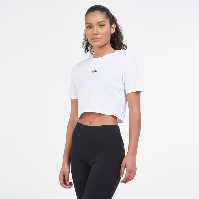 Vans Women's Flying V Cropped T-Shirt White Vans Women's Flying V Cropped T-Shirt White image number 0