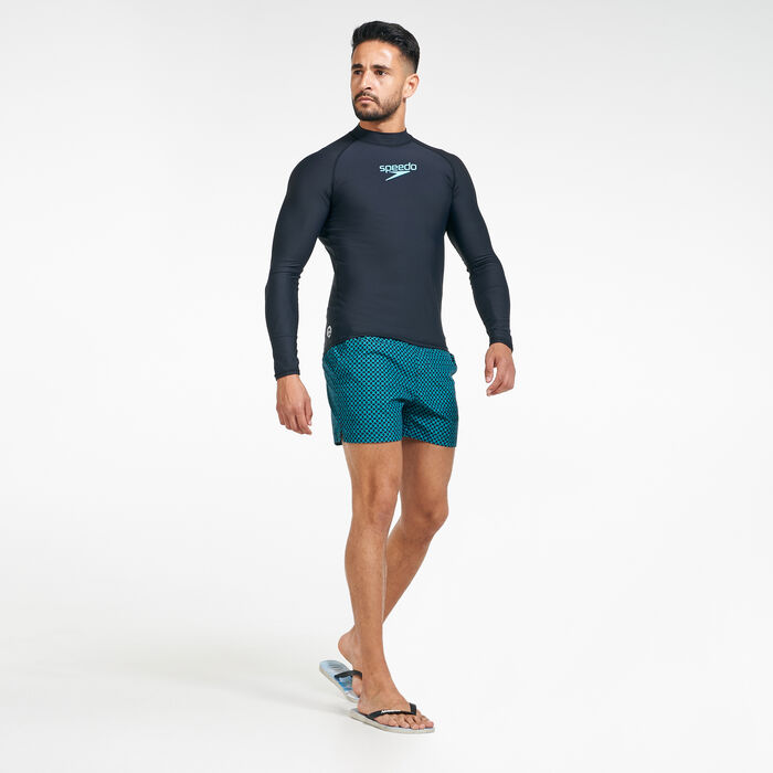 Speedo Men's Delight Long Sleeves Rash Guard Black Speedo Men's Delight Long Sleeves Rash Guard Black image number 2
