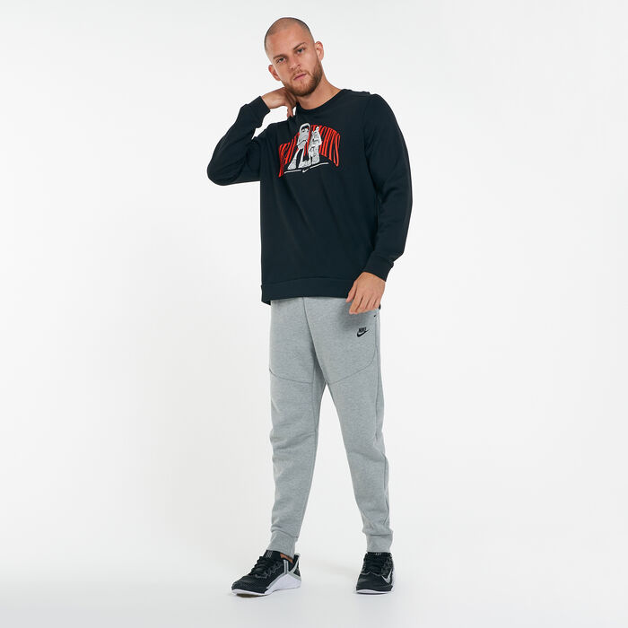 Nike Men's Dri-FIT Training Sweatshirt Black Nike Men's Dri-FIT Training Sweatshirt Black image number 2
